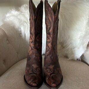 Corral Brown Embroidered Cowboy Boots